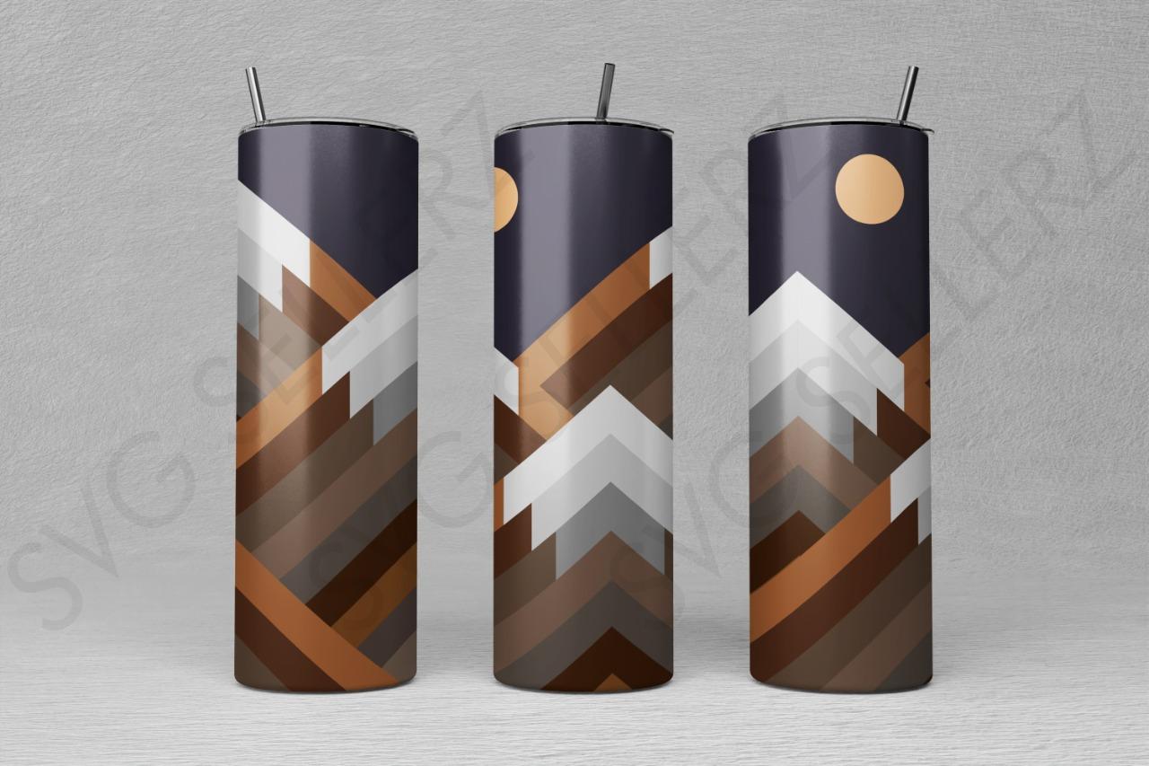 Mountain Night Design - Burst Template